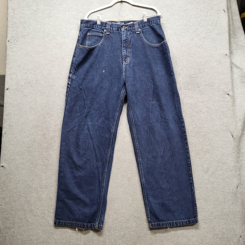VINTAGE Anchor Blue Men Jeans 34X30 Denim Big Baggy Grunge Skater Y2K READ